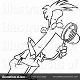 Magnifying Glass Clipart Illustration Toonaday Royalty Rf sketch template