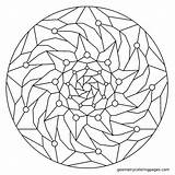 Coloring Pages Geometry Sacred Fractal Library Clipart Line Popular sketch template