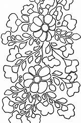 Mexican Embroidery Pattern Patterns Floral Flowers Siren Detail Flower Sirensirensiren Drawing Folk Peasant Designs Pages Blouse Blouses Getdrawings Mouline Floss sketch template