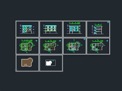 story house  autocad cad library