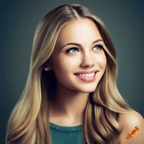 Blonde Woman With A Shy Smile