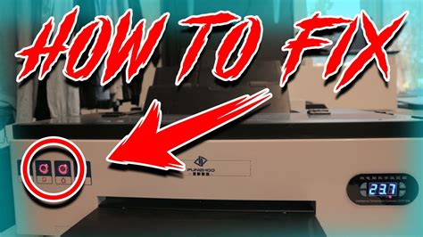fix  flashing red lights dtf printer youtube