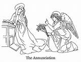 Coloring Mary Annunciation Pages Angel Appears Color Getcolorings Getdrawings sketch template
