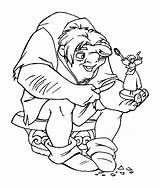 Gobbo Notre Dame Quasimodo Colorat Planse Animate Desene Megghy Desenat Fise sketch template