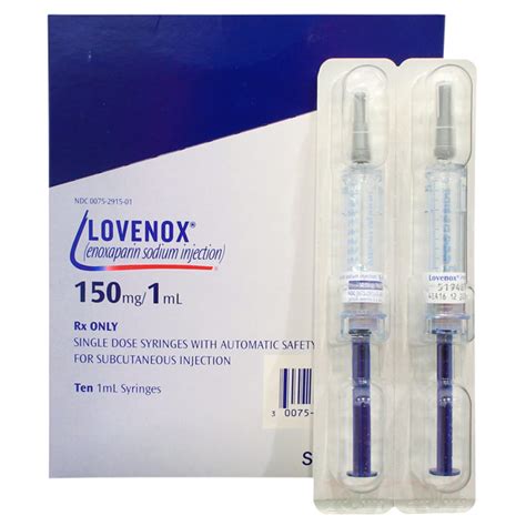 lovenox mgml xml prefilled syringes sanofi aventis