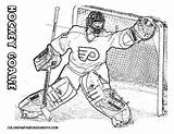 Coloring Pages Hockey Goalie Nhl Player Book Goalies Players Game Print Board Sports Choose sketch template