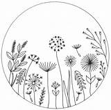 Embroidery Wildflowers Sticken Stitches Skizzen Stickmuster Plotten Glasritzen Botanica Penna Handgefertigt Grußkarten Einfache Sachen Ricamare Strichzeichnung Lernen sketch template