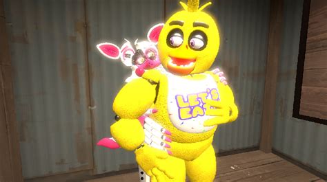 funtime foxy x chica by red bon bon on deviantart
