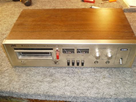 J V C Stereo 8 Track Recorder 1970s Silver Woodgrain