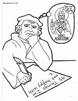 Reformation Luther Lutheran Getcolorings Livinglutheran sketch template