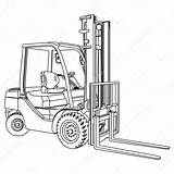 Forklift Vector Outline Clipart Drawing Clip Illustration Stock Truck Used Lift Fork Information Forklifts Drawings Silhouette Royalty Getdrawings Para Depositphotos sketch template