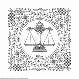 Libra Coloring Pages Zodiac Element Adult Getcolorings Color Printable Mandala Getcoloringpages sketch template