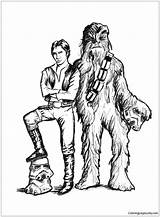 Solo Han Coloring Chewbacca Pages Color Print Getcolorings Printable Coloringpagesonly sketch template