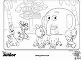 Jungle Junction Coloring Pages Disney Junior sketch template