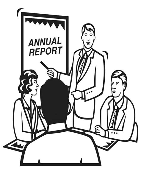 discussing business annual report coloring pages  place  color