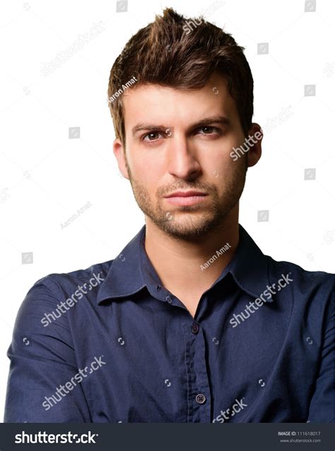 portrait   man isolated  white background stock photo