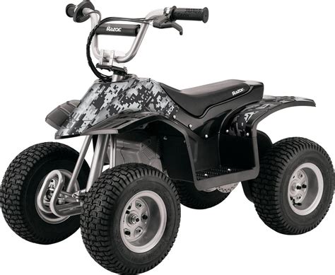 razor dirt quad  electric  wheeler atv gray ebay