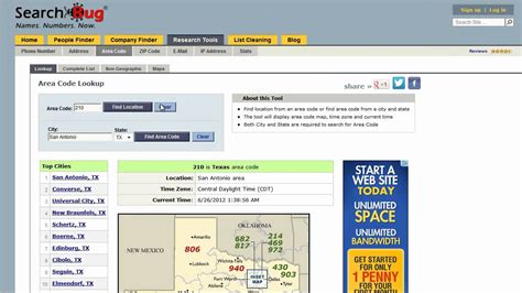 conduct  area code lookup lookup area codes youtube