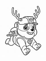 Pages Paw Patrol Rubble Coloring Mycoloring sketch template