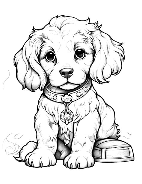 cute puppies coloring sheets  instant