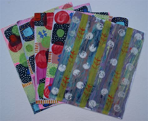 mail   art hand decorated papers part