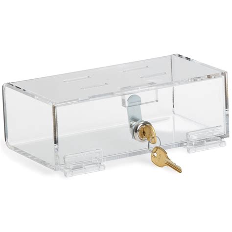 omnimed  small clear acrylic refrigerator lock box  key lock