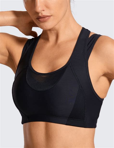 syrokan women s sports bra high impact double layer wirefree padded