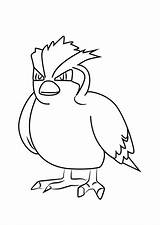 Pidgey Pokemon Coloring Pages Cute Kids Print sketch template