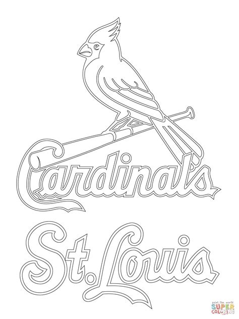 st louis cardinals logo coloring page diy projects to try cardinals