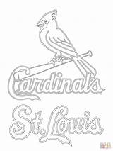 Cardinals Louis St Logo Coloring Baseball Color Printable Signs sketch template