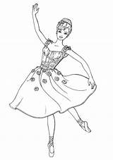 Coloring Ballerina Dress Modest Pages Girls Ballerinas sketch template