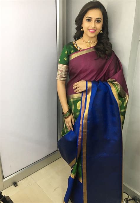 Tamil Actress Sri Divya In Pattu Saree Looking Traditional