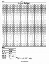 Multiplication Squares Balloon Coloringsquared Squared Printablemultiplication Print Multiplying Neat sketch template
