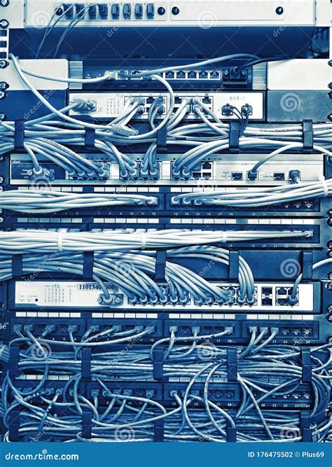 patch panel server rack stock photo image  cate
