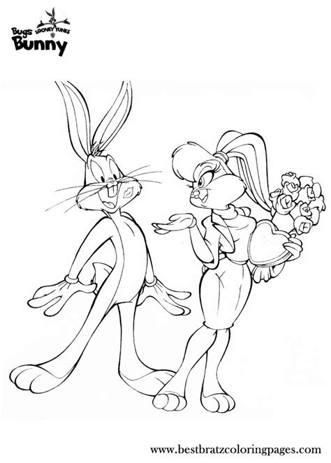 Bugs Bunny And Lola Bunny Coloring Pages Coloring Home