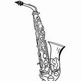 Saxophone Musical Coloring Instrument Pages Instruments Hellokids Color Print Musicals Depuis Enregistrée sketch template