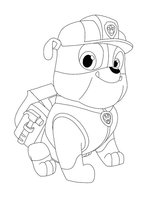 paw patrol rubble coloring page paw patrol coloring pages paw patrol