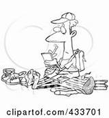 Hiker His Illustration Barefoot Blisters Writing Coloring Journal Feet Line Rf Royalty Cartoon Toonaday Taking Nature Ron Leishman Clip Using sketch template