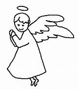 Angel Angels Clipart Praying Halo Drawings Coloring Simple Pages Outlines Drawing Cliparts Clip Library Guardian Baby Angelic Draw Cartoon Prayer sketch template