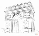 Arc Coloring Architecture Pages Triomphe Drawing Draw France Step Tutorials Supercoloring Printable Kids Sketch Dessin Easy Gate India Arco Do sketch template