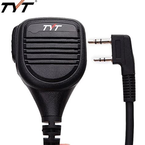 tyt md   pin ptt remote rainproof shoulder speaker mic microphone  tyt md  md