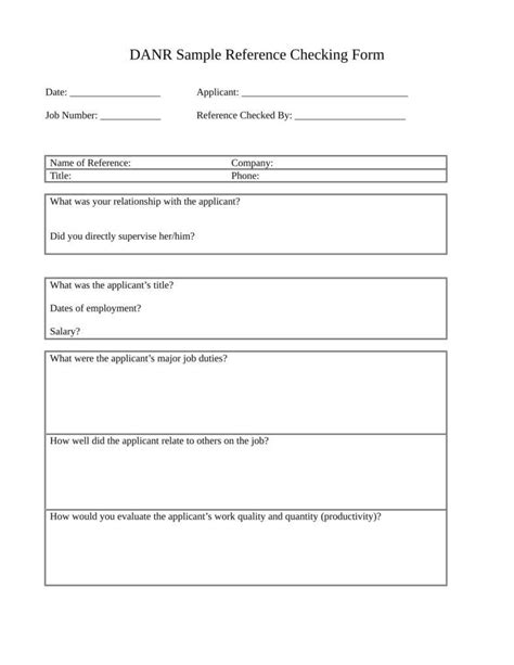 reference checking forms templates   apple pages