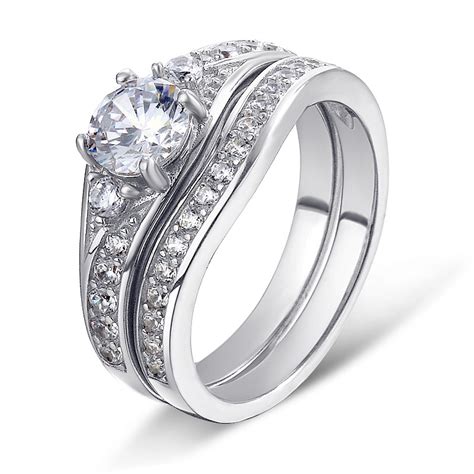 cheap wholesale  sterling silver custom cz diamond bridal wedding