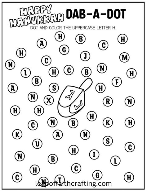 hanukkah worksheet  page activity book leap  faith crafting