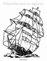 Ship Coloring Pirate Water Sailing Sea Ocean Explorer Voyage Pinta Columbus Clipart Cruise La Transparent Favorites Login Add Twistynoodle Clipartkey sketch template