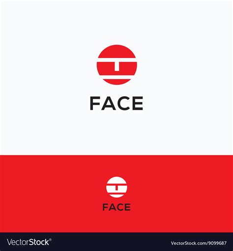 face logo royalty  vector image vectorstock