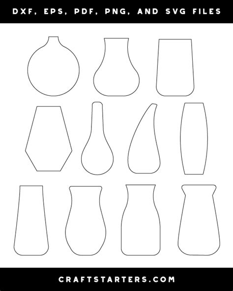 printable vase template printable templates