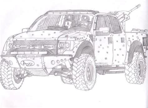 ford raptor truck coloring pages sketch coloring page