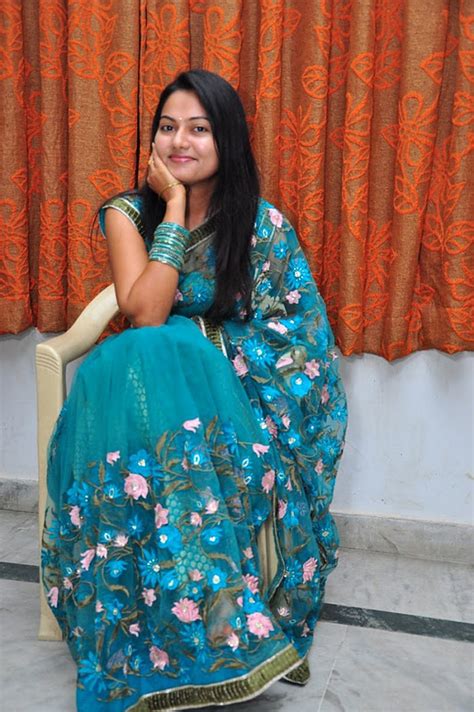 sexy actress gallery suhasini actress cute blue saree pics