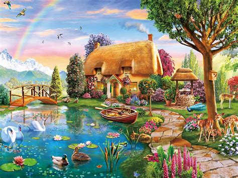 lakeside cottage  piece jigsaw puzzle walmartcom